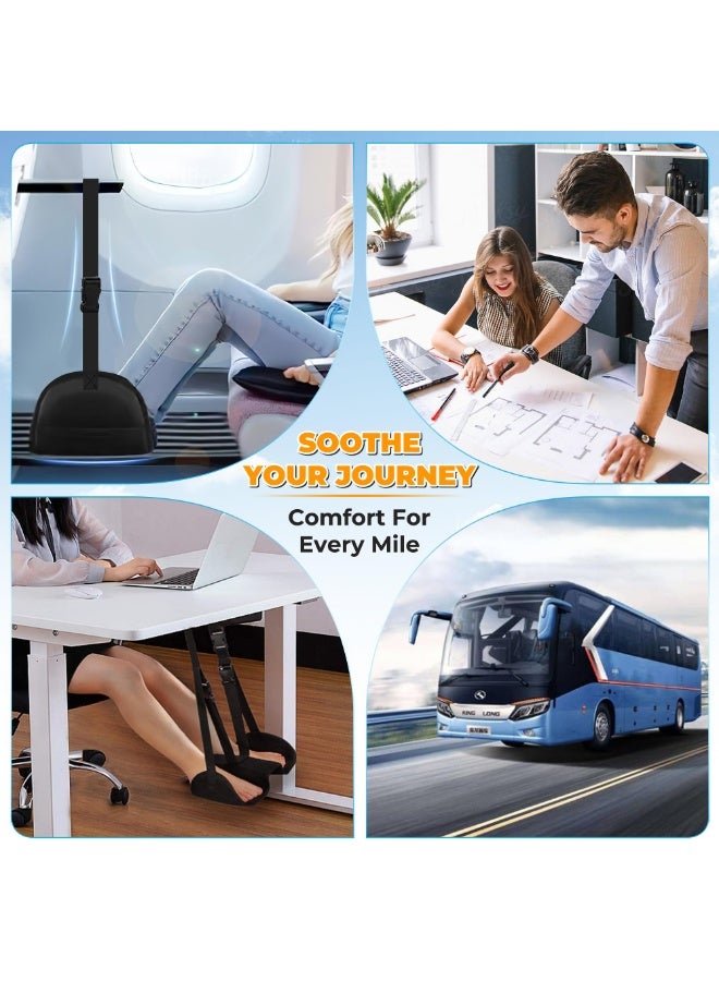 YelaJoy Foot Hammock, Airplane Foot Hammock, Prevent Swelling and Soreness, Adjustable & Detachable Straps for Ergonomic Support on Flights, Cars, Trains, Lightweight & Packable for Long Haul Travel & Office - Image 4